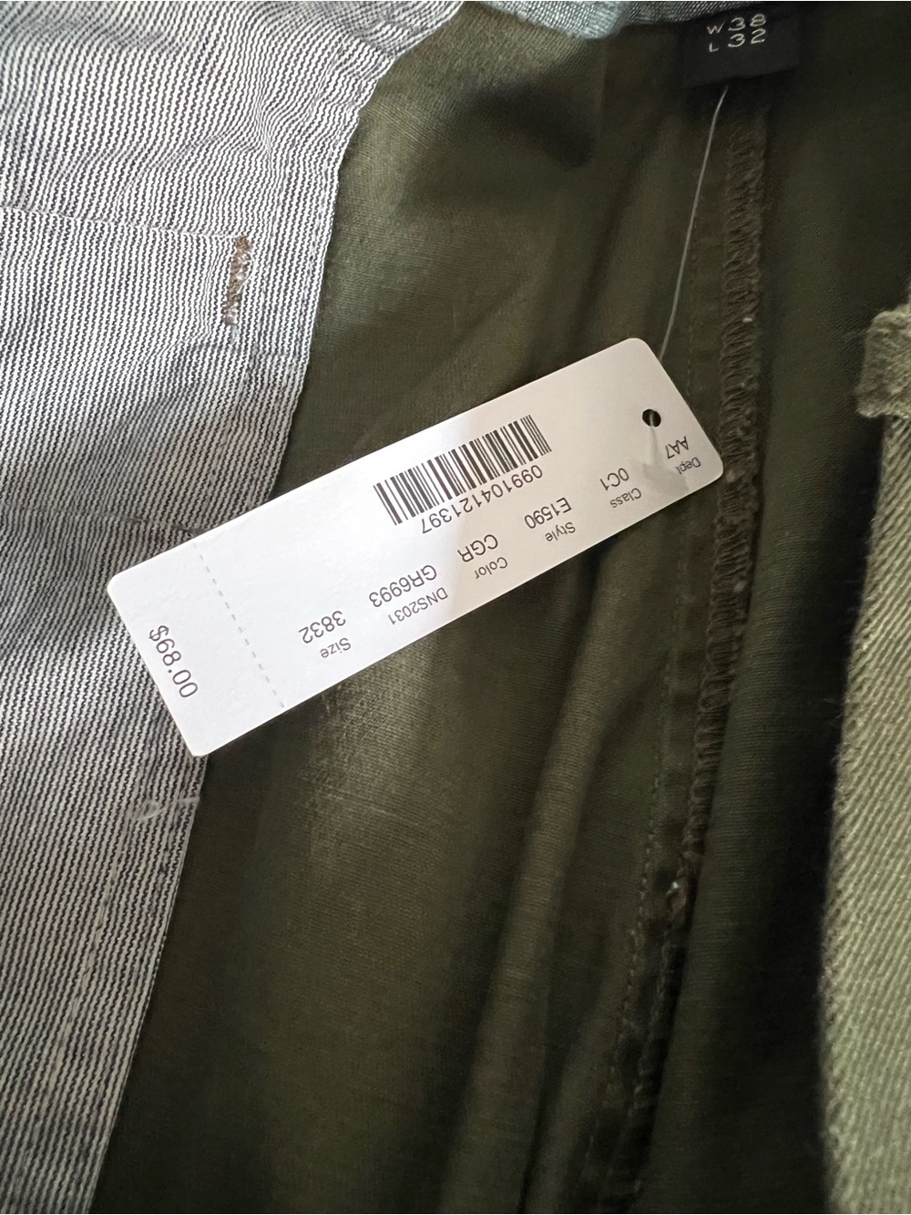 J. Crew Men's Olive Green Stretch Chino Pants 38. New with tags - Picture 8 of 13